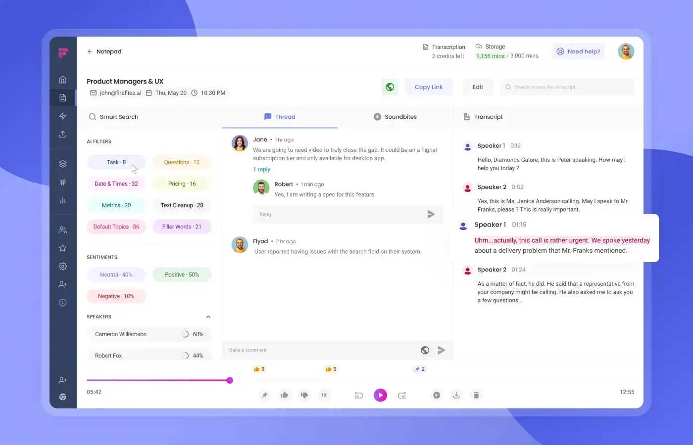 fireflies for google meet